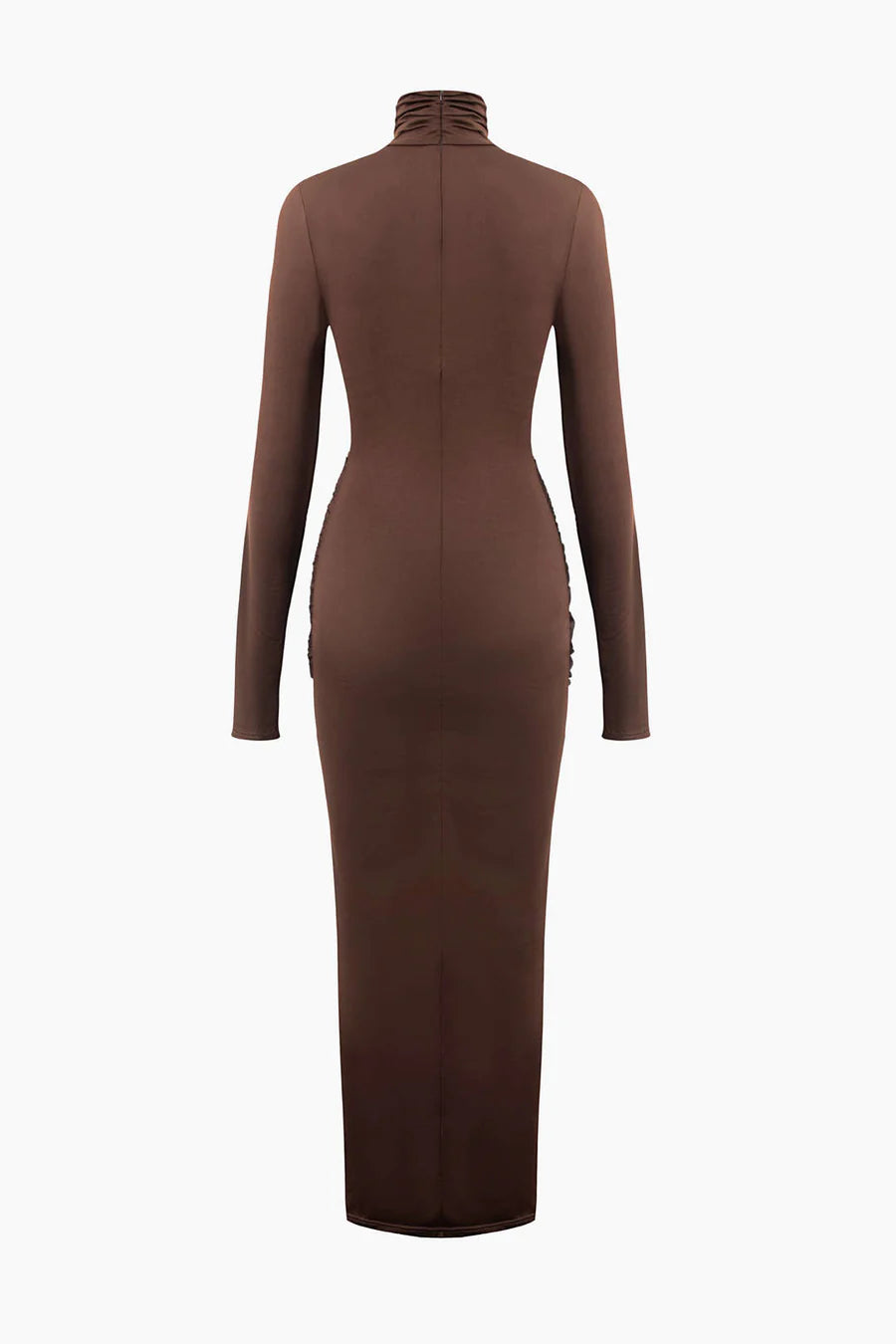 A&A Luxe High Neck Long Sleeve Maxi Bodycon Dress