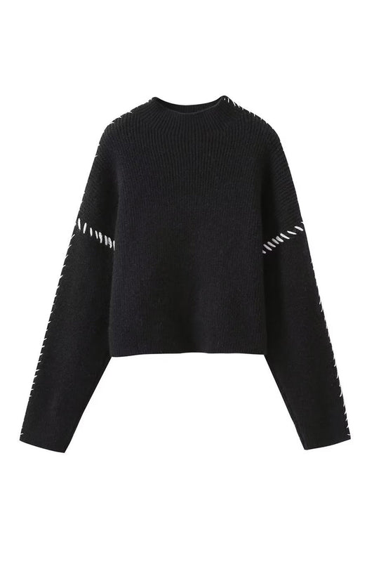 A&A Turtleneck Vintage Long Sleeve Sweater