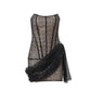 A&A Elegant Strapless Lace Up Back Corset Mini Dress