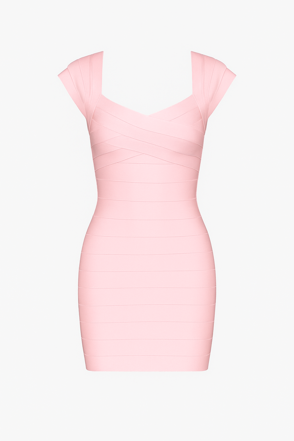 A&A Ophelia Short Sleeve Bodycon Mini Bandage Dress, Blue / Xs