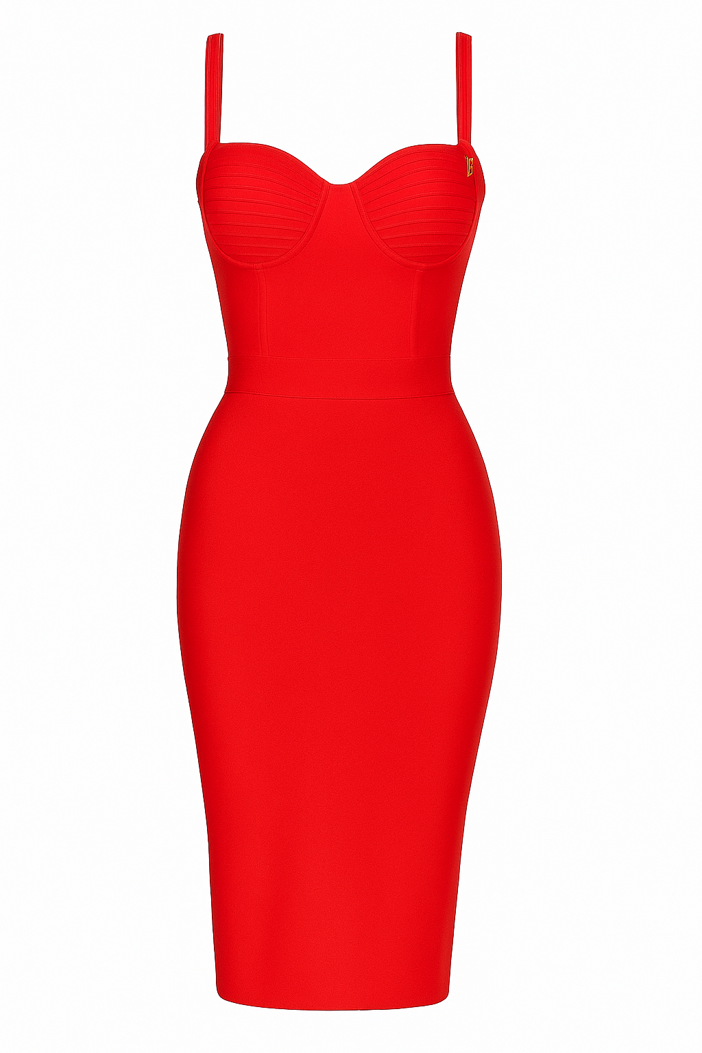 A&A Rachel Crystal Detail Bandage Midi Dress