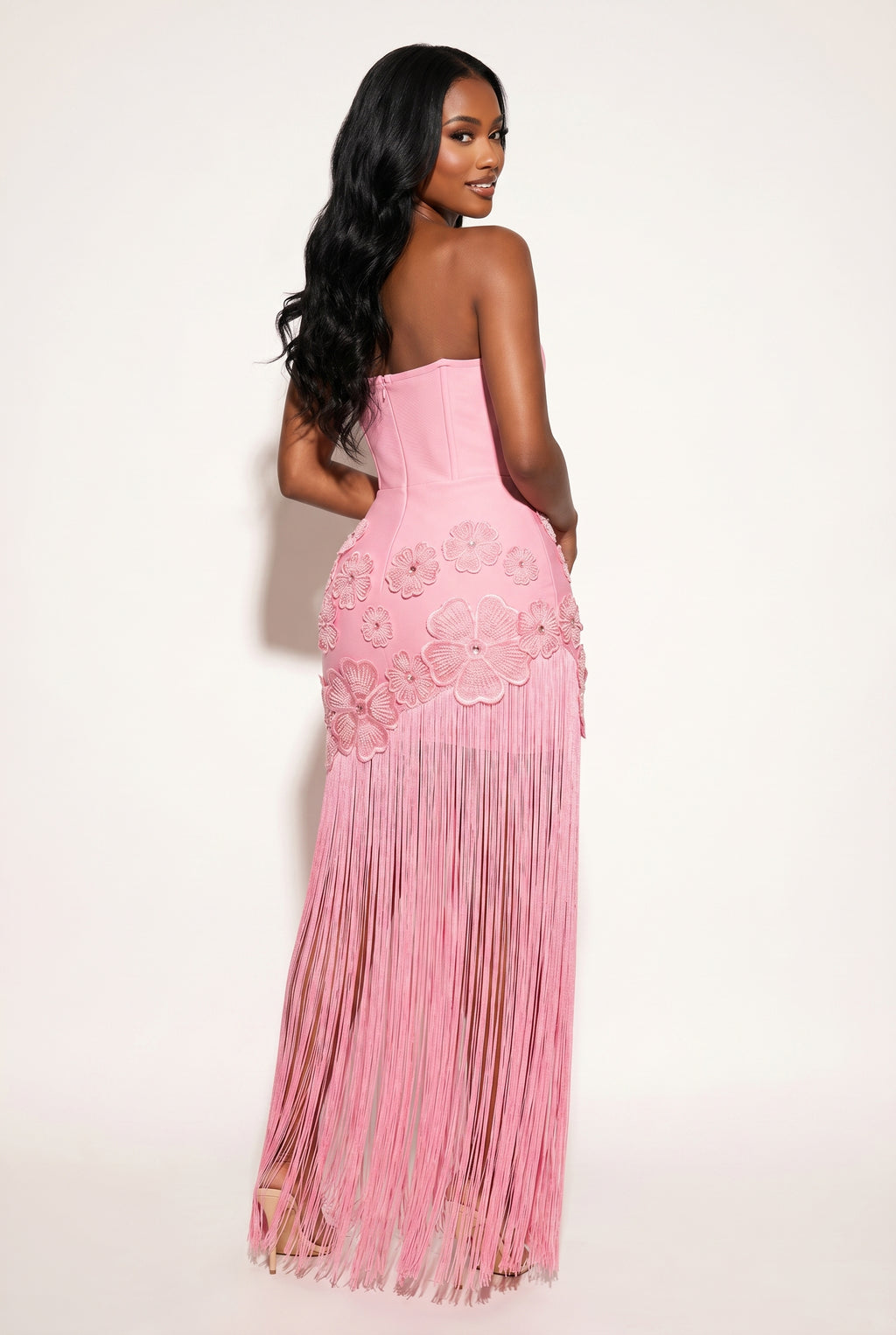 A&A Anavelle Flower Detail Tassel Bandage Bodycon Dress