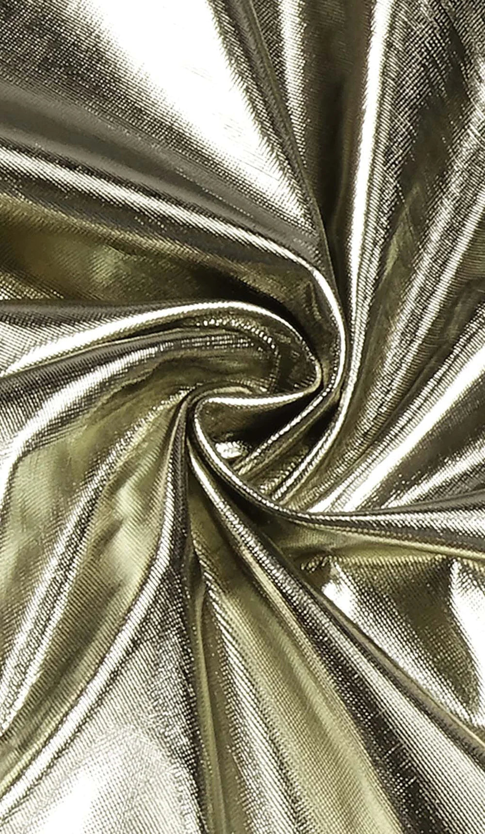 A&A Gold Metallic Spaghetti Strap Ruched Midi Dress