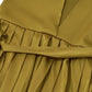 A&A Satin Pleated Olive Shirt Dress