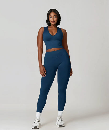 A&A ProSculpt Halter Top & Scrunch Leggings Set