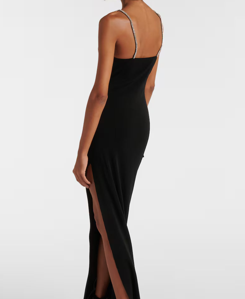 A&A Luxe Diamonte Embellished Bustier Beading Sleeveless Maxi Bandage Dress
