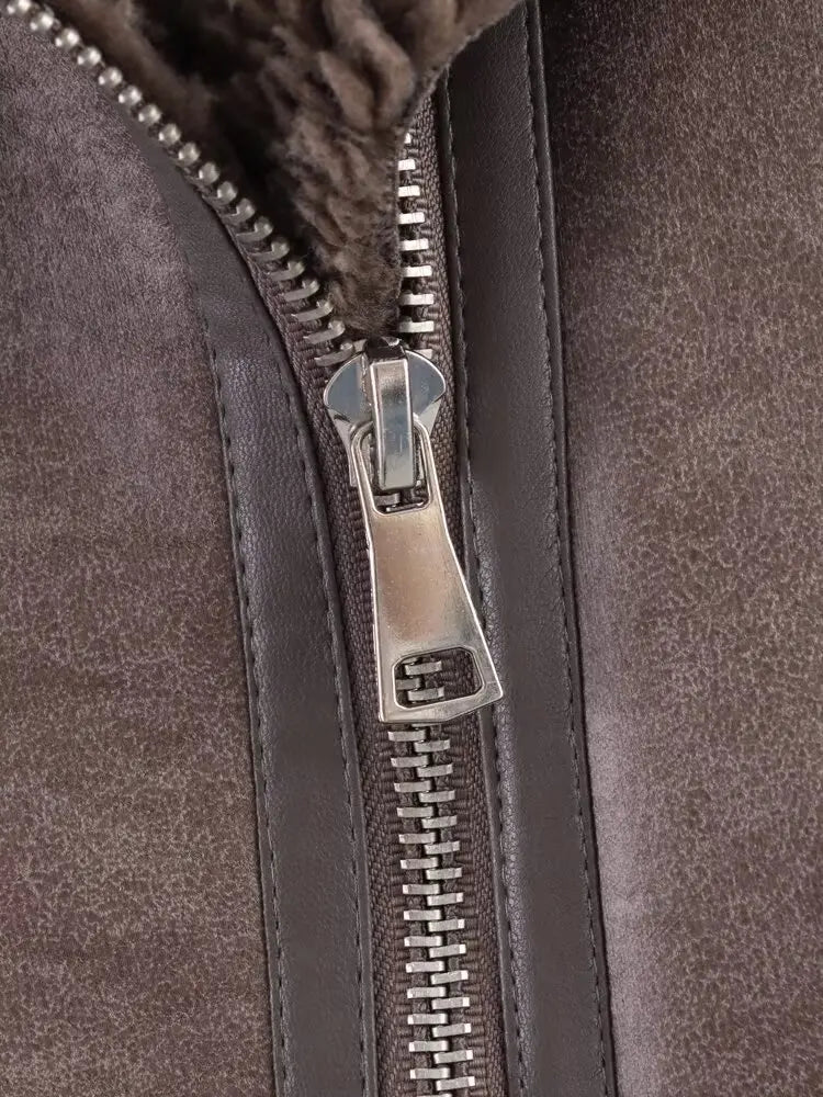 A&A Tolisa Collared Shearling Jacket