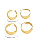 A&A Stainless Steel Gold Plated Wide Hoop Earrings