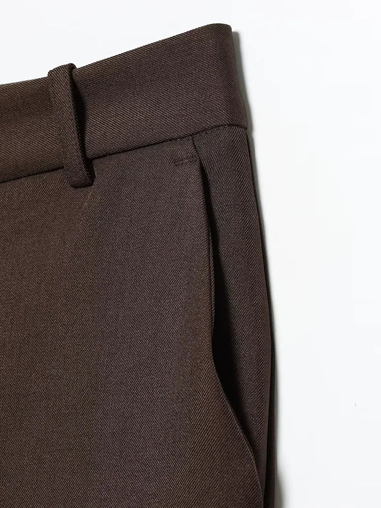 A&A Belted Sleeveless Blazer Vest & Wide Leg Pants Set