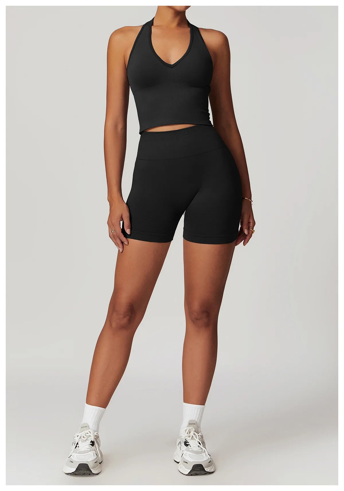 A&A ProSculpt Halter Top & Scrunch Shorts Set