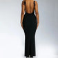 A&A Halterneck Sleeveless Backless Maxi Dress