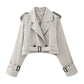 A&A Cropped Belted Trench Jacket