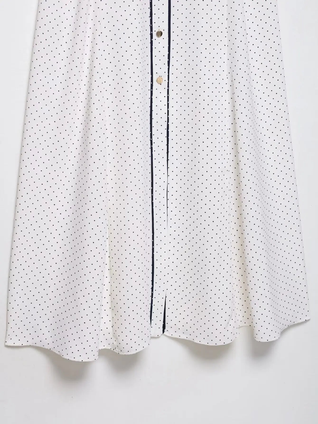 A&A Taliah Polka Dot Belted Midi Shirt Dress