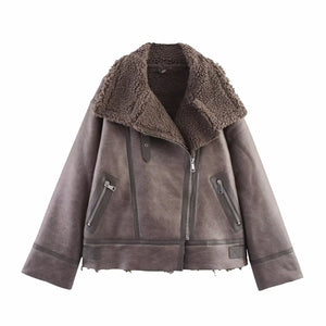 A&A Tolisa Collared Shearling Jacket