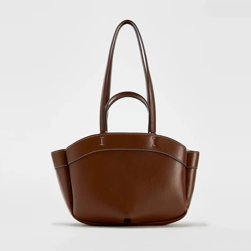 A&A Anna Faux Leather Tote Shoulder Bag