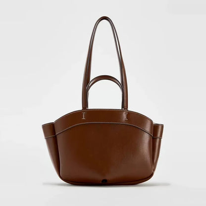 A&A Anna Faux Leather Tote Shoulder Bag