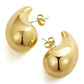 A&A Vintage Gold Plated Chunky Dome Tear Drop Earrings