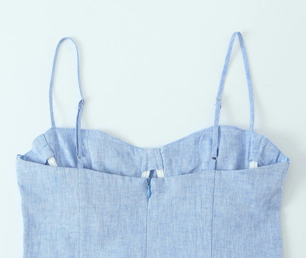 A&A Arielle Bustier A-Line Midi Dress