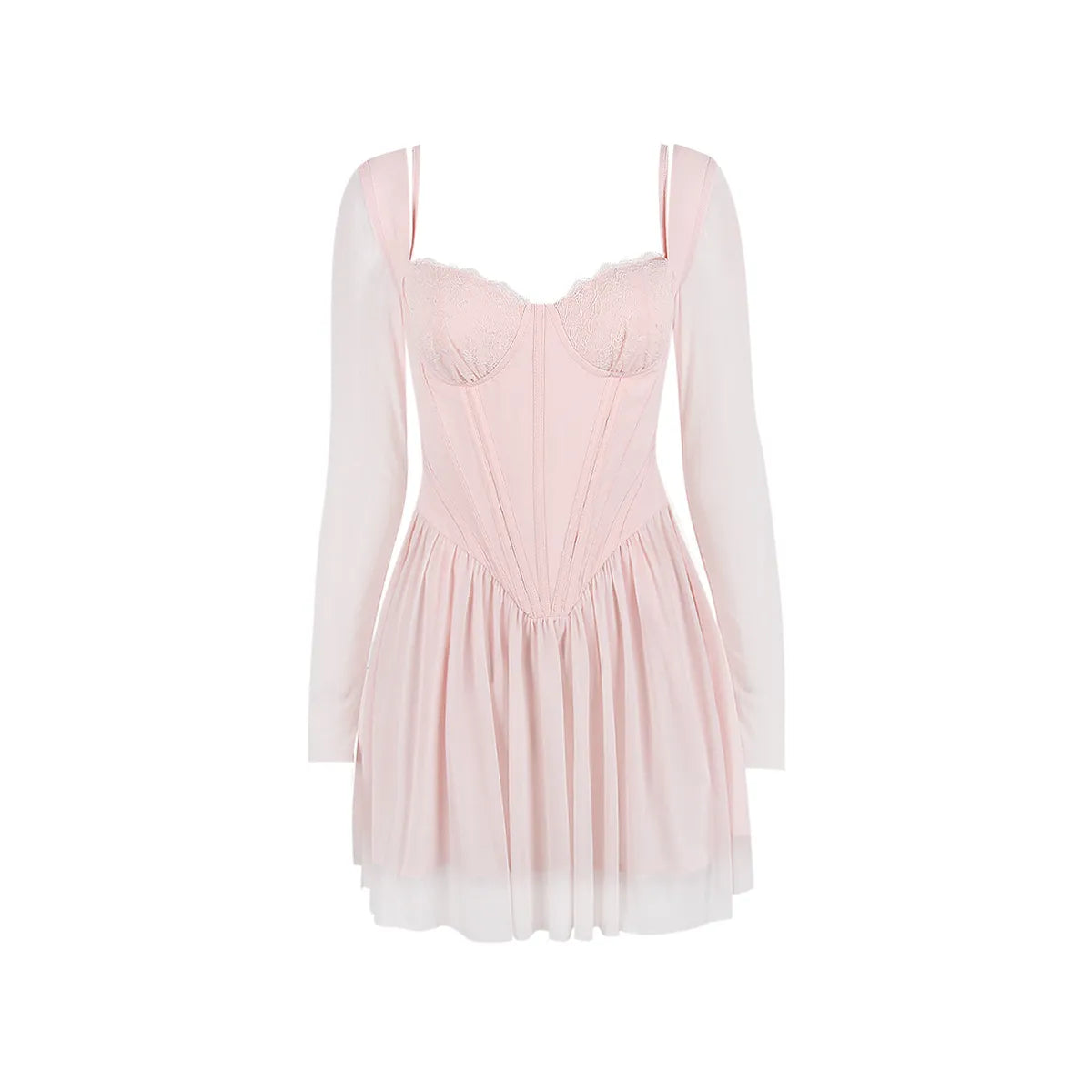A&A Autumn Luxe Mesh Long Sleeve Corset style Dress – ARIELLA & AYANA