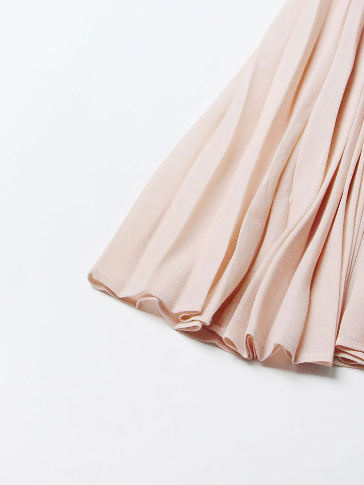 A&A Lunelle Seam Detail Pleated Midi Dress