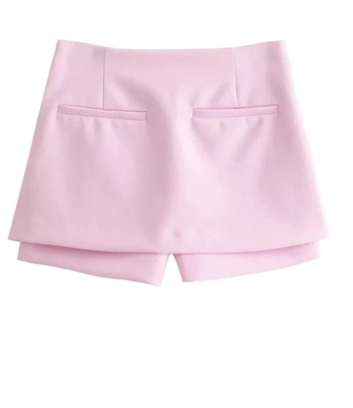 A&A Pink Bow Halter Top And Shorts Set