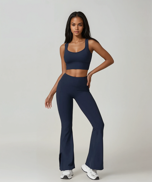 A&A Flexi Crop Top & Flare Leggings Set