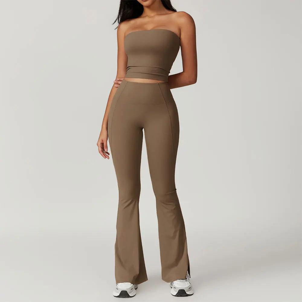 A&A Flexi Bandeau Top & Flare Leggings Set