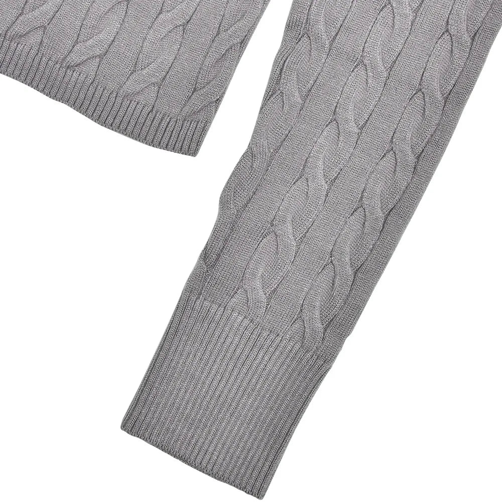 A&A Noel Knitted Turtleneck Zip Cardigan