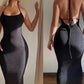 A&A Halterneck Sleeveless Backless Maxi Dress