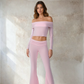 A&A Off The Shoulder Top and Pants Lounge Set