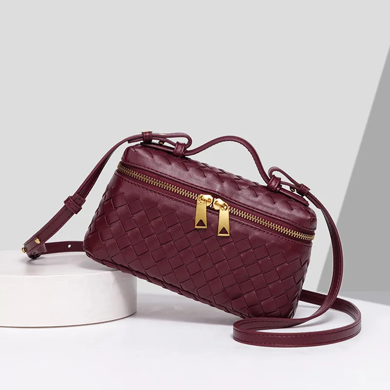 A&A Hanna Woven Top Handle Crossbody Bag