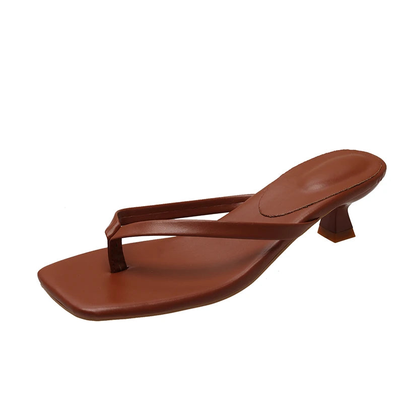 A&A Kitten Heel Slip On Sandals