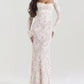 A&A Elegant Lace Long Sleeve Maxi Dress