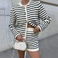 A&A Striped Knit Cardigan & Shorts Two Piece Set