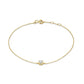 A&A Aide 18K Gold Plated Sterling Silver Single Round Zircon Bracelet