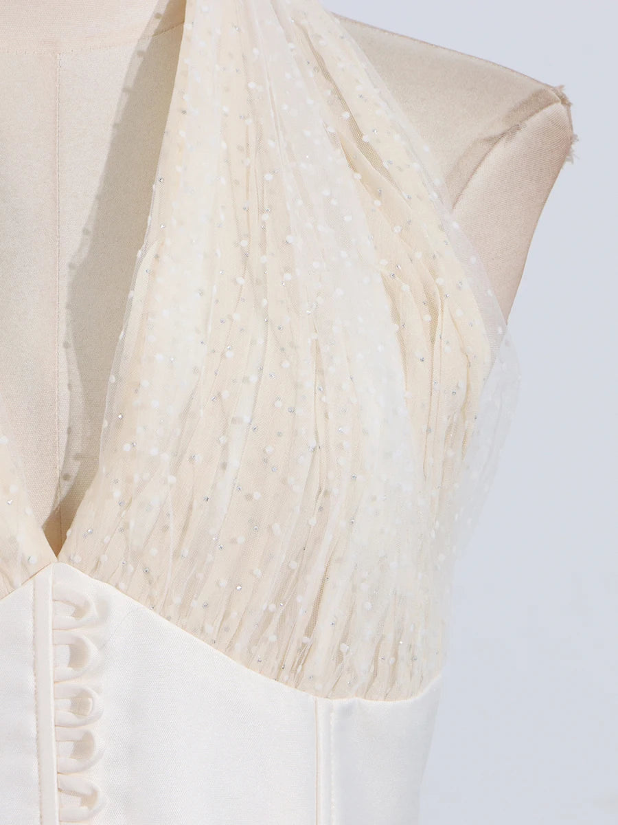 A&A Luxe Avenelle Halter Maxi Dress