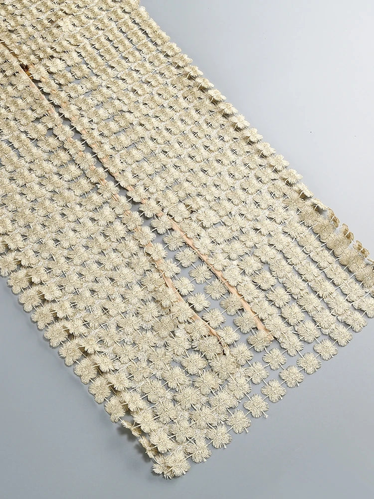 A&A Luxe Champagne Gold Embellished Two Piece Set Crop Top & Maxi Skirt