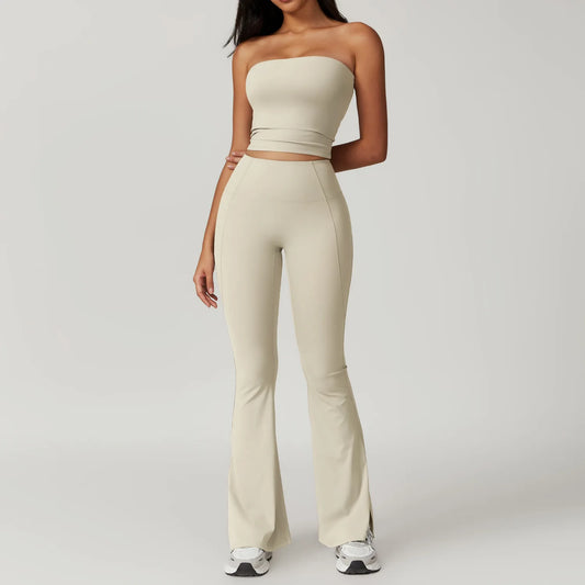 A&A Flexi Bandeau Top & Flare Leggings Set