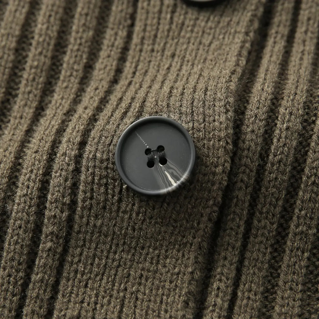 A&A Abena Collar Knitted Button Detail Cardigan