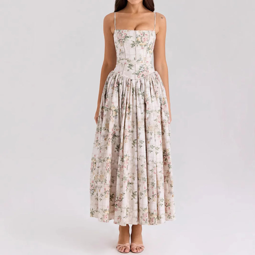 A&A Eunice Midaxi Elegant Floral Print Sundress