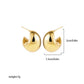 A&A Gold Round Chunky Earrings