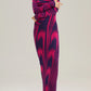 A&A Abstract Long Sleeve Knitted Maxi Dress