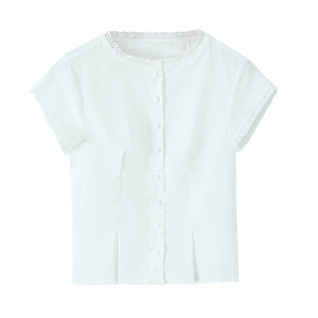 A&A Elarine Shirt Top & A-Line Mini Skirt Set