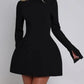 A&A Luxe Long Sleeve Backless Mini A-line Dress