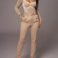 A&A Ribbed Long Sleeve Square Collar Bodysuit