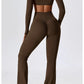 A&A Flexi Flare Scrunch Leggings & Long Sleeve Crop Top Set