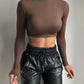 A&A Essentials Turtleneck Crop Top