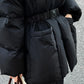 A&A Pola Shawl Collar Belted Wait Puffer Coat