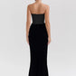 A&A Luxe Strapless Bodice and Velvet Maxi Dress