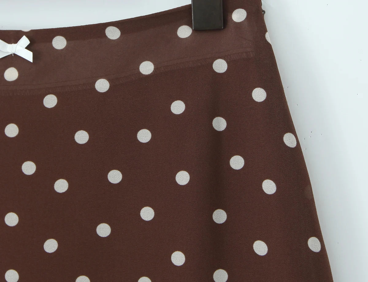 A&A Sorellea Polka Dot Tank Top & Mermaid Midi Skirt Set
